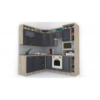 Bucatarie de Colt LEEA ART CORNER FRONT MDF FRESCO 180-220 A DR. K002 / decor 266