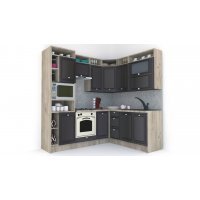 Bucatarie de Colt LEEA ART CORNER FRONT MDF FRESCO 180-220 A ST. K002 / decor 176