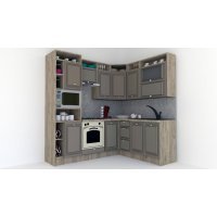 Bucatarie de Colt LEEA ART CORNER FRONT MDF FRESCO 180-220 A ST. K002 / decor 200