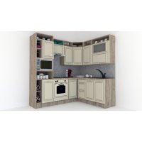 Bucatarie de Colt LEEA ART CORNER FRONT MDF FRESCO 180-220 A ST. K002 / decor 232