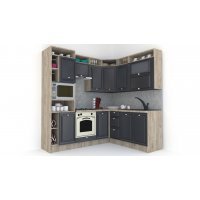 Bucatarie de Colt LEEA ART CORNER FRONT MDF FRESCO 180-220 A ST. K002 / decor 266