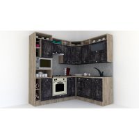 Bucatarie de Colt LEEA ART CORNER FRONT MDF FRESCO 180-220 A ST. K002 / decor 267