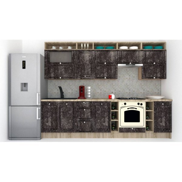 Bucatarie LEEA ART FRONT MDF ALAMO 300B K002 / decor 267