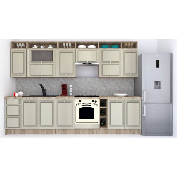 Bucatarie LEEA ART FRONT MDF ALAMO 320A K002 / decor 161