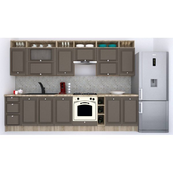 Bucatarie LEEA ART FRONT MDF ALAMO 320A K002 / decor 218