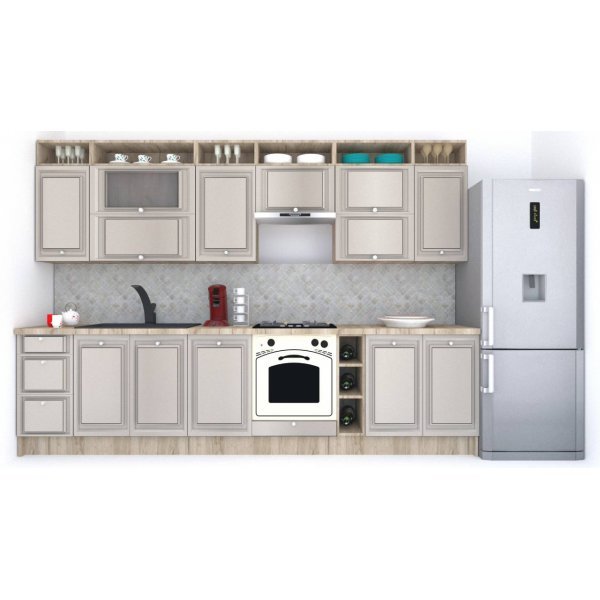 Bucatarie LEEA ART FRONT MDF ALAMO 320A K002 / decor 227