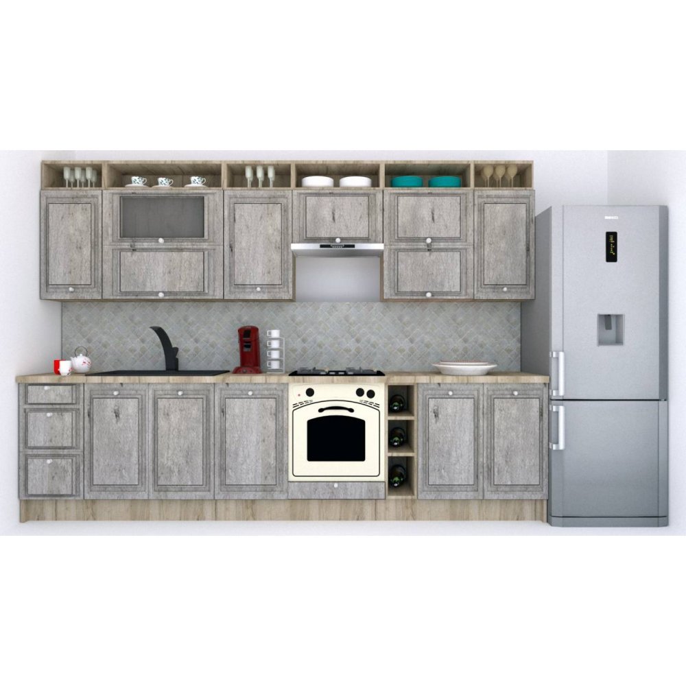 Bucatarie LEEA ART FRONT MDF ALAMO 320A K002 / decor 246