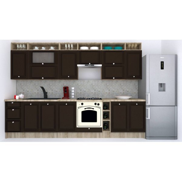 Bucatarie LEEA ART FRONT MDF PARMA 320A K002 / decor 176