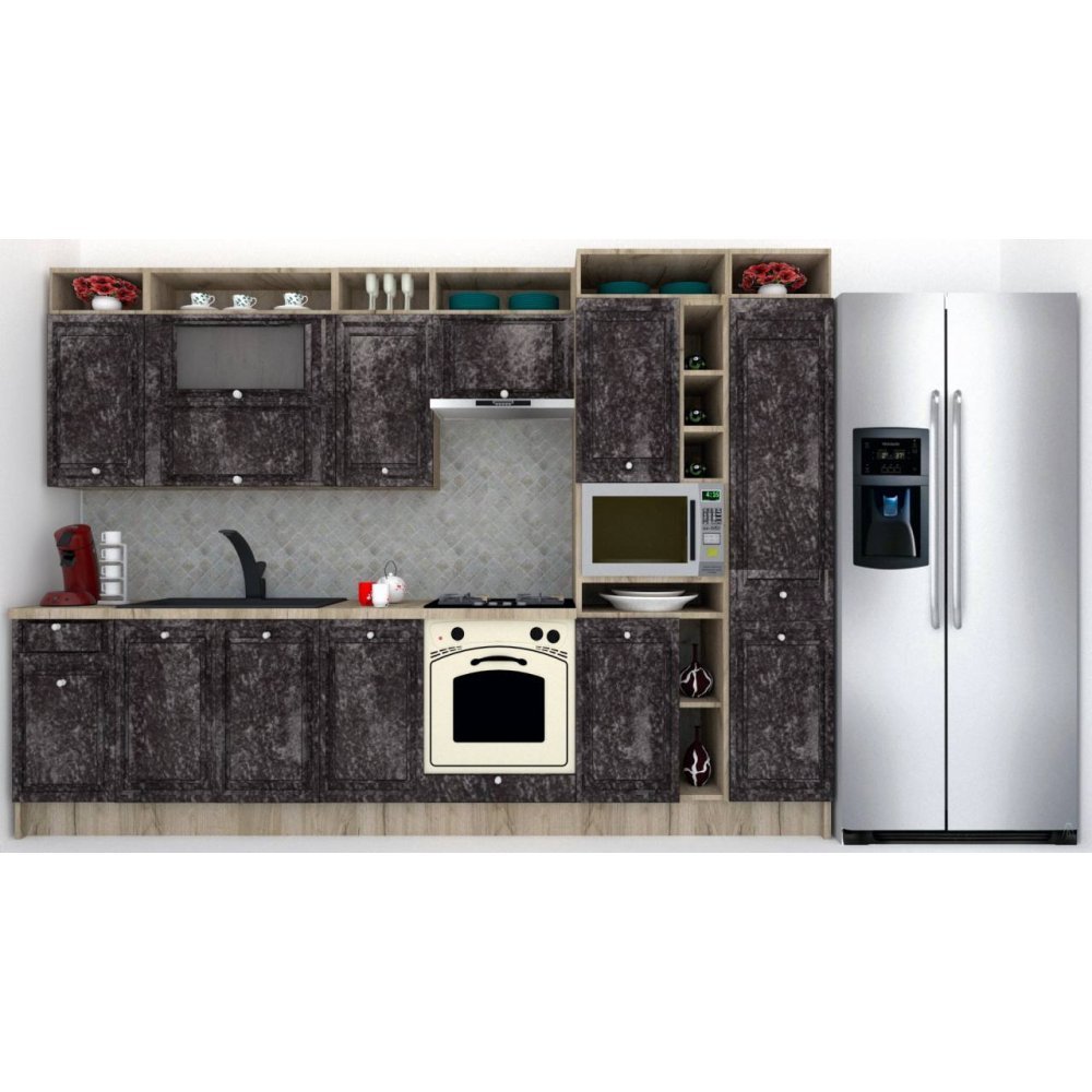 Bucatarie LEEA ART FRONT MDF ALAMO 320B K002 / decor 267