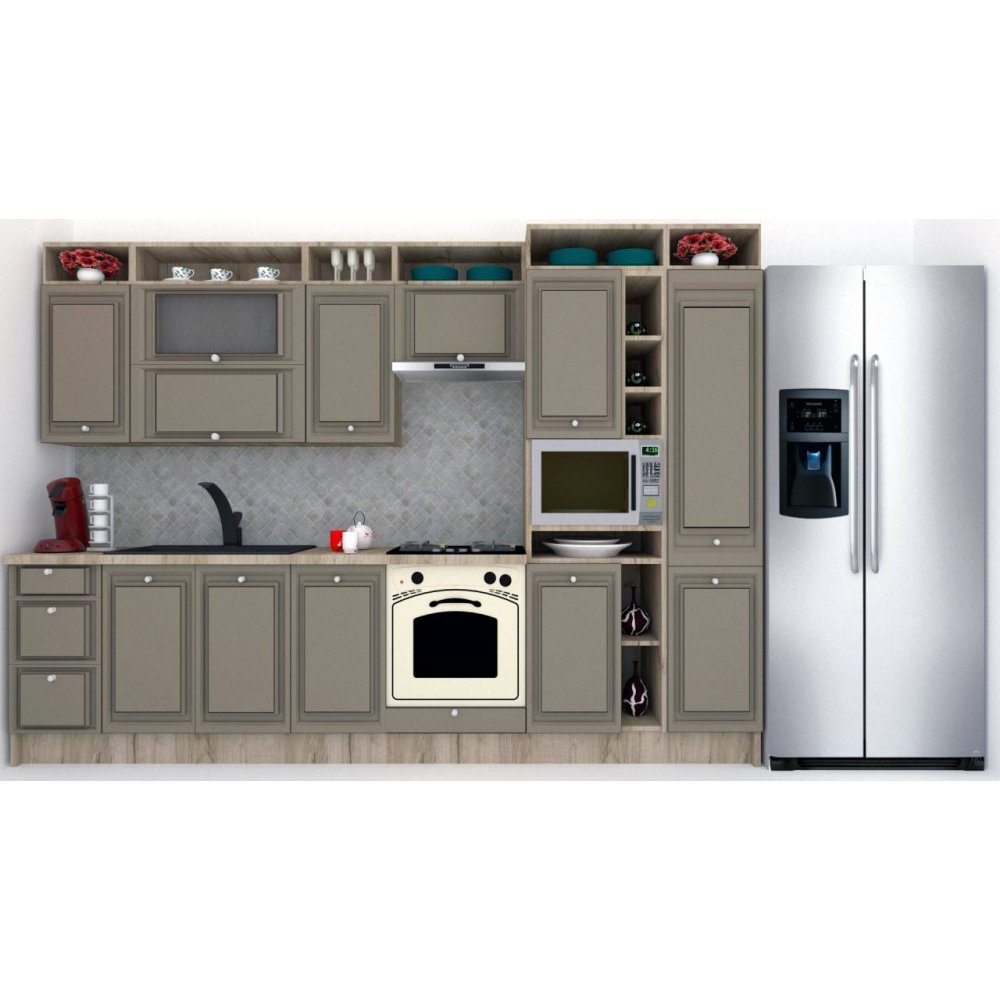 Bucatarie LEEA ART FRONT MDF ALAMO 320C K002 / decor 200