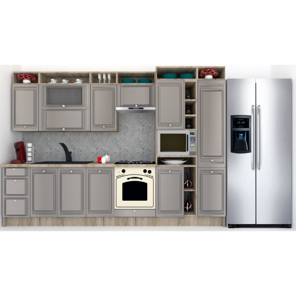 Bucatarie LEEA ART FRONT MDF PARMA 320C K002 / decor 210