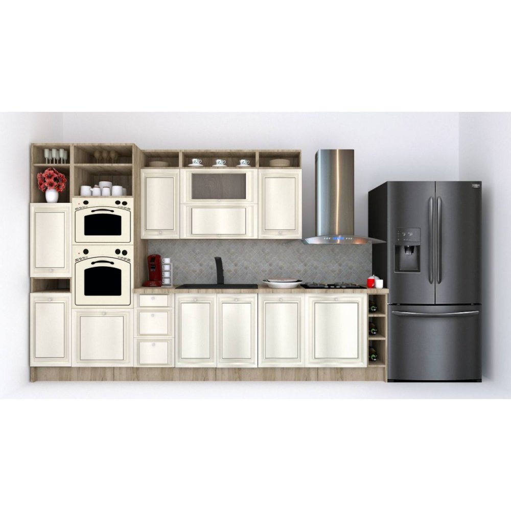 Bucatarie LEEA ART FRONT MDF ALAMO 340A ST. K002 / decor 242 Bucatarie LEEA ART FRONT MDF ALAMO 340A ST. K002 / decor 242