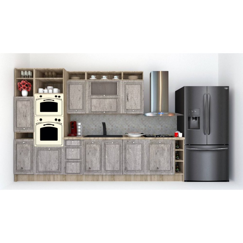 Bucatarie LEEA ART FRONT MDF ALAMO 340A ST. K002 / decor 246 Bucatarie LEEA ART FRONT MDF ALAMO 340A ST. K002 / decor 246