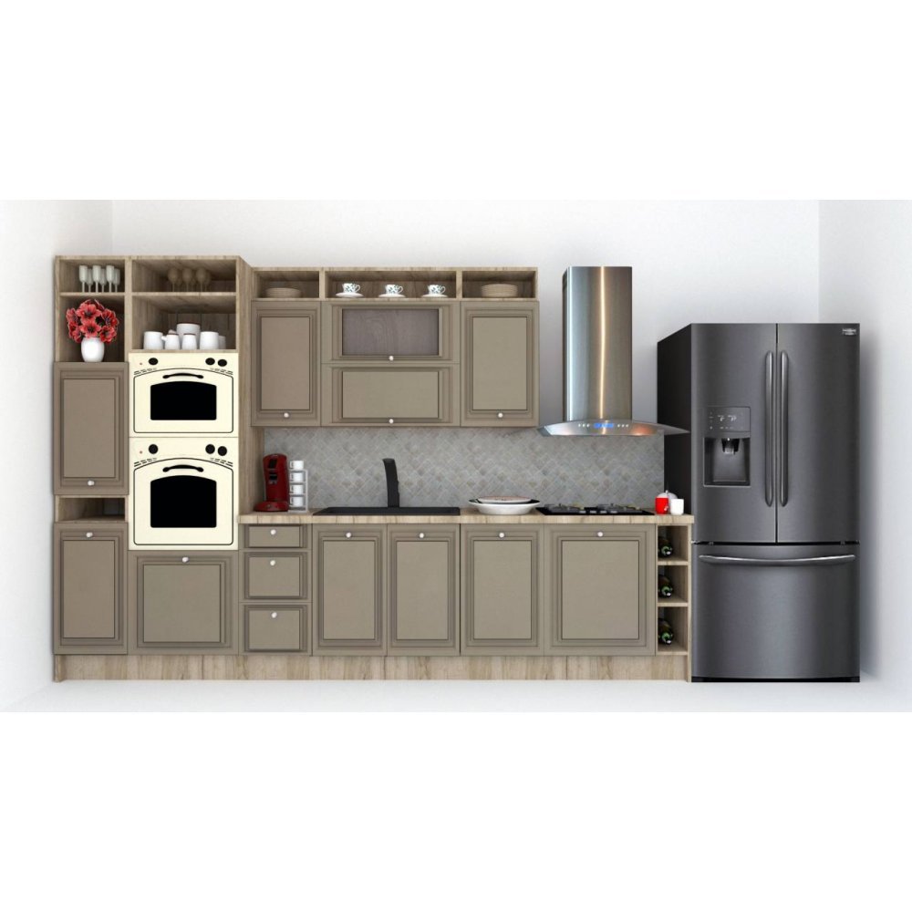 Bucatarie LEEA ART FRONT MDF EKRAN 340A ST. K002 / decor 200 Bucatarie LEEA ART FRONT MDF EKRAN 340A ST. K002 / decor 200