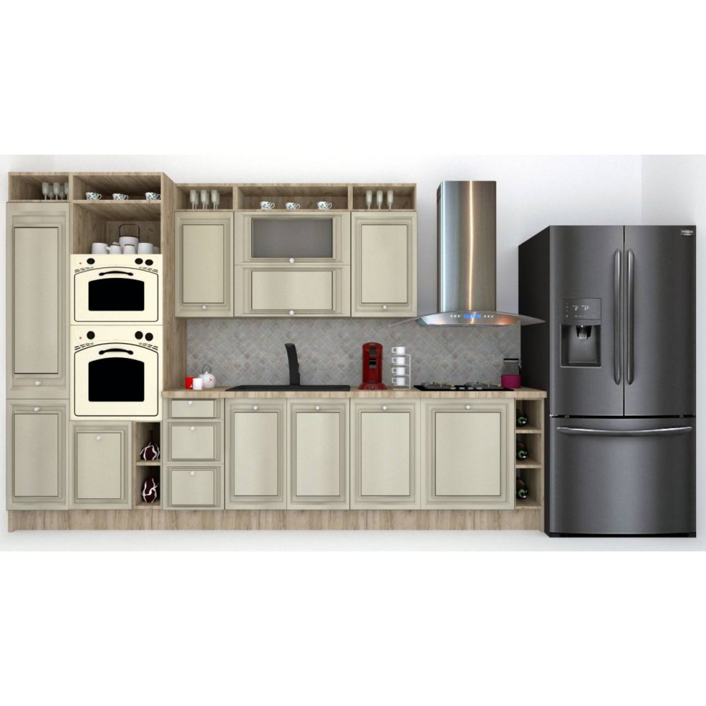 Bucatarie LEEA ART FRONT MDF ALAMO 340B K002 / decor 161 Bucatarie LEEA ART FRONT MDF ALAMO 340B K002 / decor 161