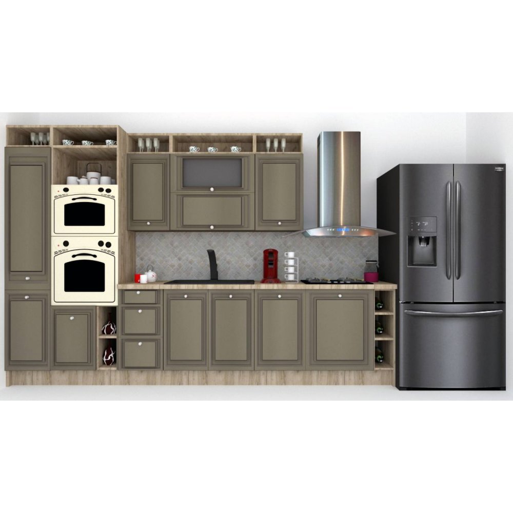 Bucatarie LEEA ART FRONT MDF ALAMO 340B K002 / decor 265