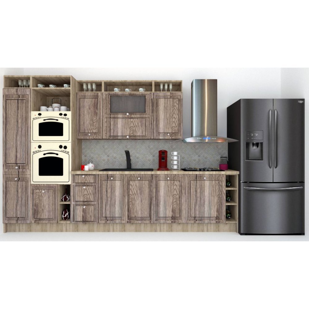 Bucatarie LEEA ART FRONT MDF PARMA 340B K002 / decor 213