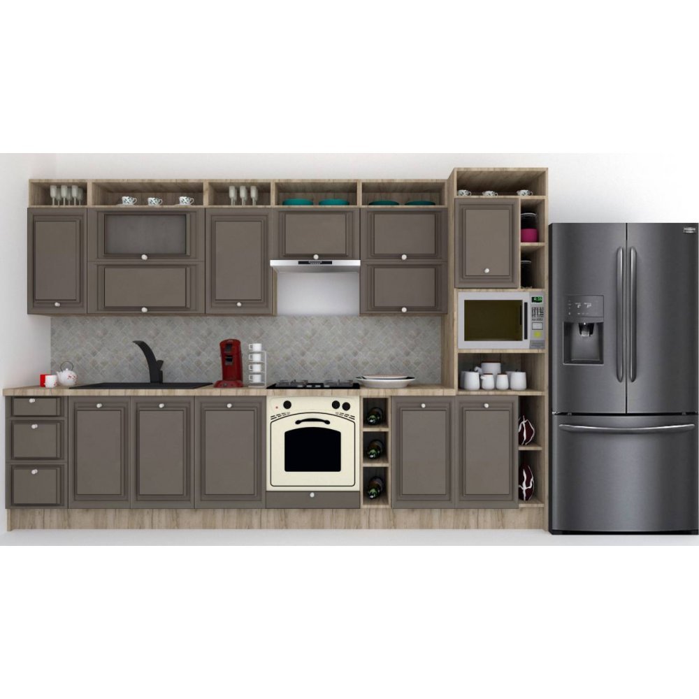 Bucatarie LEEA ART FRONT MDF ALAMO 340C K002 / decor 218