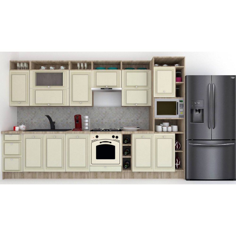 Bucatarie LEEA ART FRONT MDF PARMA 340C K002 / decor 191