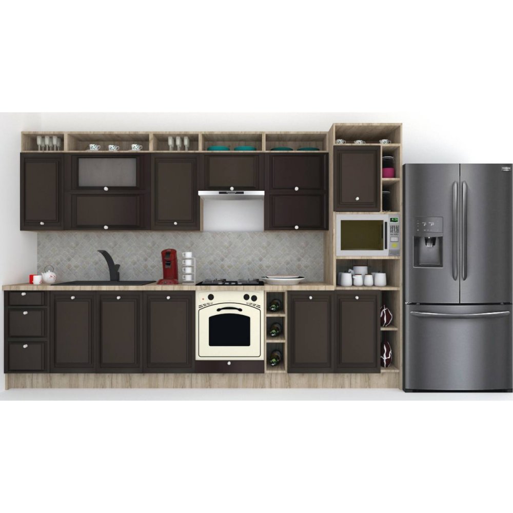 Bucatarie LEEA ART FRONT MDF PARMA 340C K002 / decor 225