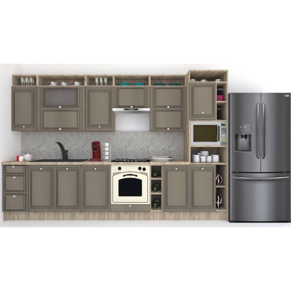 Bucatarie LEEA ART FRONT MDF PARMA 340C K002 / decor 265