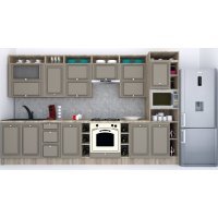 Bucatarie LEEA ART FRONT MDF PARMA 360 K002 / decor 200