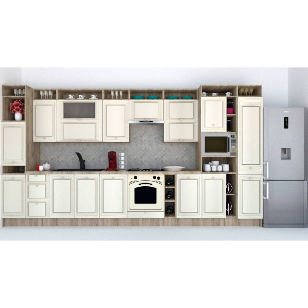 Bucatarie LEEA ART FRONT MDF EKRAN 420 K002 / decor 242 Bucatarie LEEA ART FRONT MDF EKRAN 420 K002 / decor 242