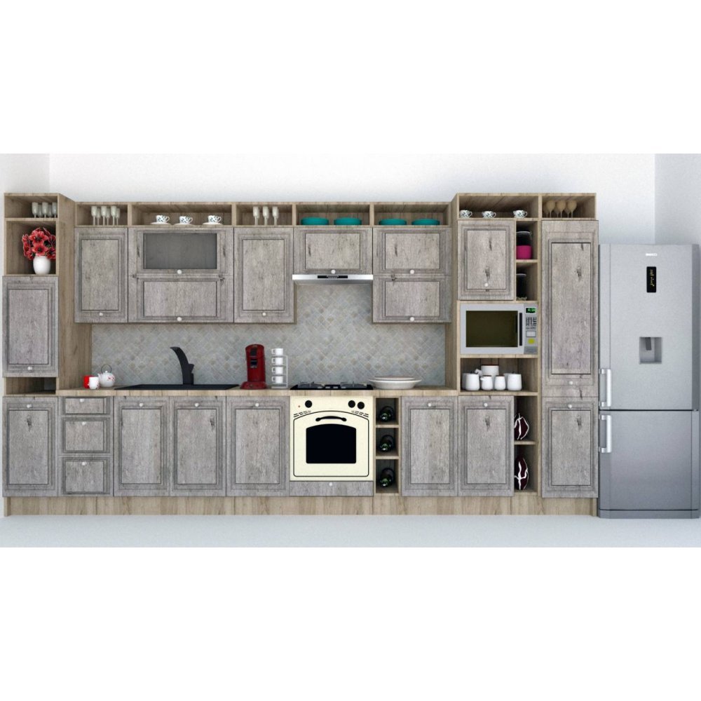 Bucatarie LEEA ART FRONT MDF PARMA 420 K002 / decor 246 Bucatarie LEEA ART FRONT MDF PARMA 420 K002 / decor 246