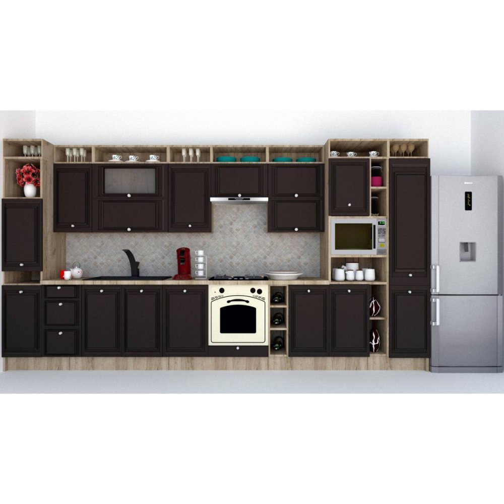 Bucatarie LEEA ART FRONT MDF PARMA 420 K002 / decor 258 Bucatarie LEEA ART FRONT MDF PARMA 420 K002 / decor 258