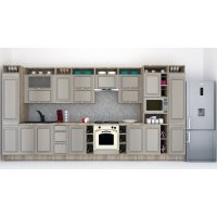 Bucatarie LEEA ART FRONT MDF ALAMO 440 K002 / decor 227