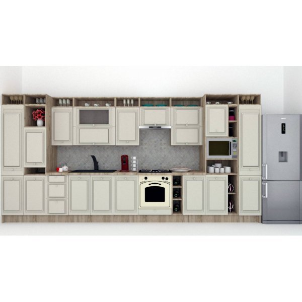 Bucatarie LEEA ART FRONT MDF PARMA 460A K002 / decor 102