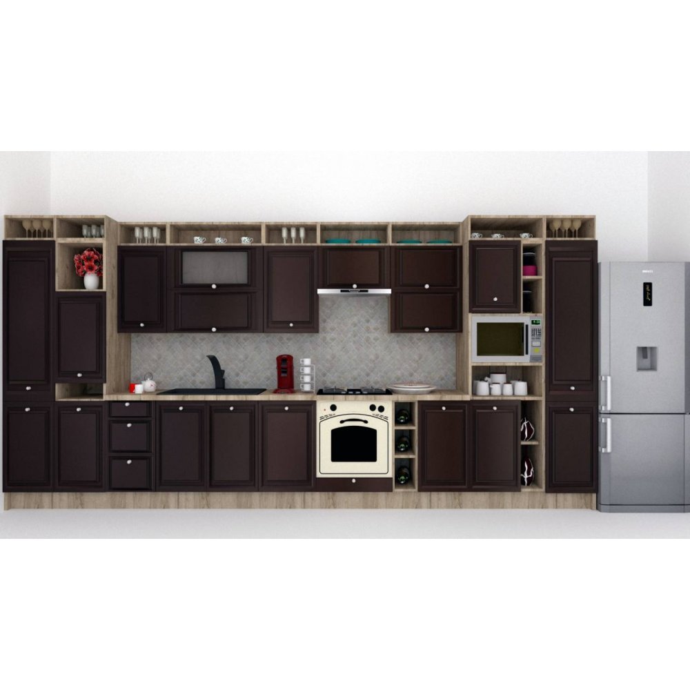 Bucatarie LEEA ART FRONT MDF PARMA 460A K002 / decor 176