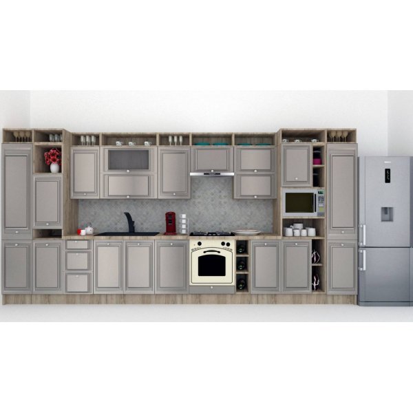 Bucatarie LEEA ART FRONT MDF PARMA 460A K002 / decor 210