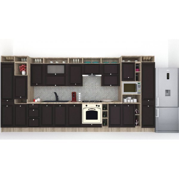 Bucatarie LEEA ART FRONT MDF PARMA 460A K002 / decor 225
