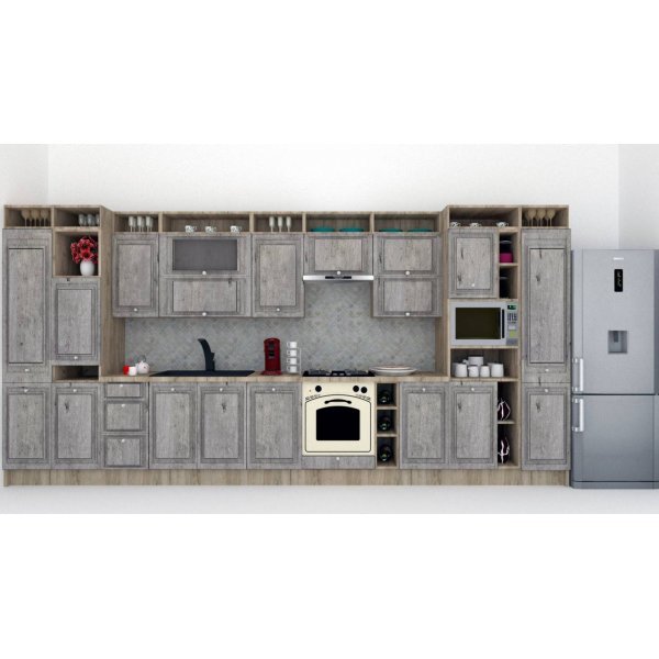 Bucatarie LEEA ART FRONT MDF PARMA 460A K002 / decor 246