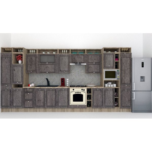 Bucatarie LEEA ART FRONT MDF PARMA 460A K002 / decor 247