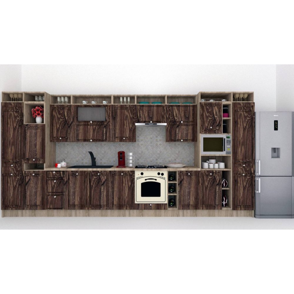 Bucatarie LEEA ART FRONT MDF PARMA 460A K002 / decor 264