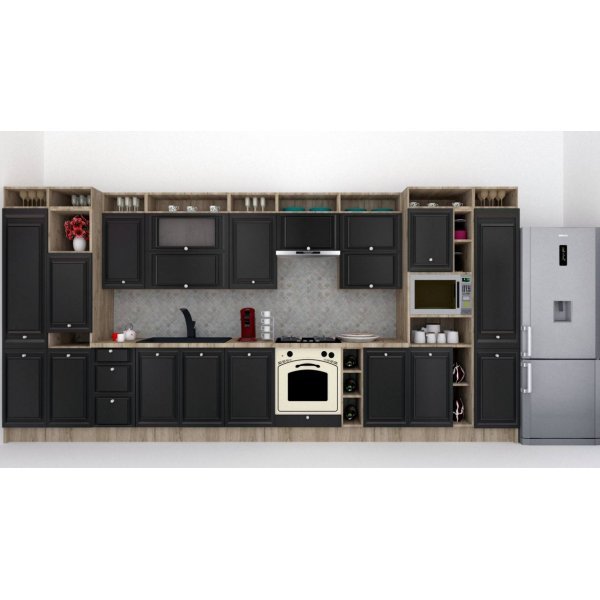 Bucatarie LEEA ART FRONT MDF PARMA 460A K002 / decor 266