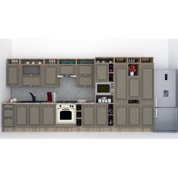 Bucatarie LEEA ART FRONT MDF ALAMO 460B K002 / decor 200