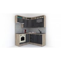 Bucatarie de Colt LEEA ART CORNER FRONT MDF EKRAN 160-180 ST. K002 / decor 266
