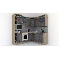 Bucatarie de Colt LEEA ART CORNER FRONT MDF EKRAN 180-220 A ST. K002 / decor 247
