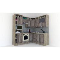 Bucatarie de Colt LEEA ART CORNER FRONT MDF STILE 180-220 A ST. K002 / decor 213