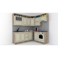 Bucatarie de Colt LEEA ART CORNER FRONT MDF EKRAN 180-220 B DR. K002 / decor 191