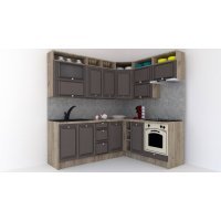 Bucatarie de Colt LEEA ART CORNER FRONT MDF CANYON 180-220 B DR. K002 / decor 218