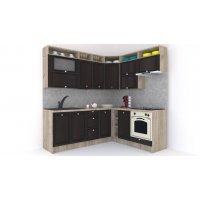 Bucatarie de Colt LEEA ART CORNER FRONT MDF CANYON 180-220 B DR. K002 / decor 244