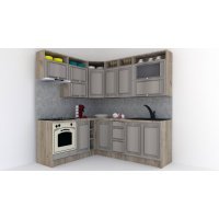 Bucatarie de Colt LEEA ART CORNER FRONT MDF CANYON 180-220 B ST. K002 / decor 227