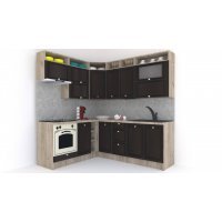 Bucatarie de Colt LEEA ART CORNER FRONT MDF CANYON 180-220 B ST. K002 / decor 244 Bucatarie de Colt LEEA ART CORNER FRONT MDF CANYON 180-220 B ST. K002 / decor 244