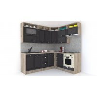 Bucatarie de Colt LEEA ART CORNER FRONT MDF ELBA 180-220 B DR. K002 / decor 258