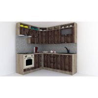 Bucatarie de Colt LEEA ART CORNER FRONT MDF ELBA 180-220 B ST. K002 / decor 265
