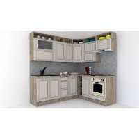 Bucatarie de Colt LEEA ART CORNER FRONT MDF FRESCO 180-220 B DR. K002 / decor 102